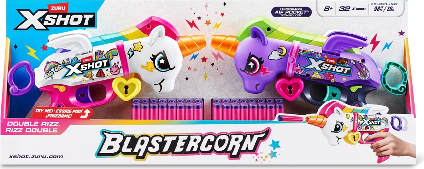 X-Shot - Blastercorn Unicorn Blaster 2pk (32darts) (36855)