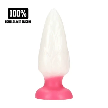Chimera Egg Plug White/Red - Anatomical Silicone Fantasy Model