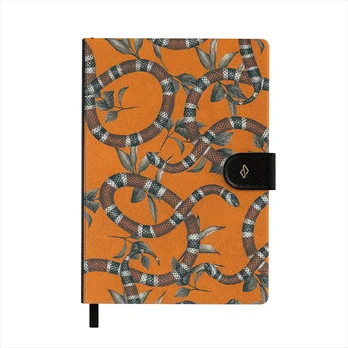 Bitter Apricot - Snake Notebook, A5 (14.8 x 21cm) / Grid