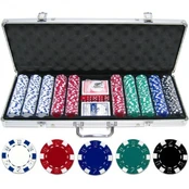 Pokerio žetonų rinkinys Poker Set 500 kaina