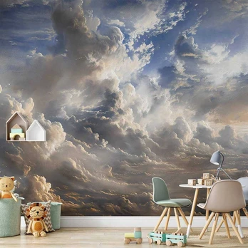 Artgeist Fototapetas - Golden Reflections on Clouds Foretelling Dusk