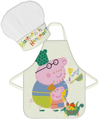 Peppa Pig Shake vaikiška prijuostė, 2 dalių rinkinys