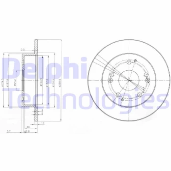 Stabdžių diskas DELPHI BG3746