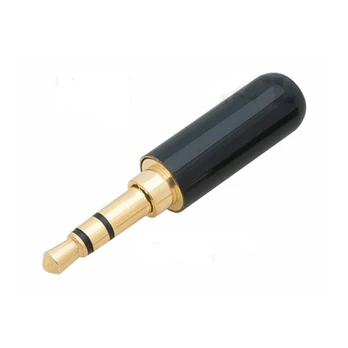 Kištukas 3.5mm stereo metalinis juodas