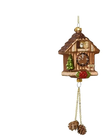 Christmas Tree toy Decoris Clock. various colours. glass