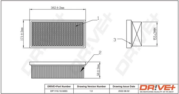 Oro filtras Dr!ve+ DP1110.10.0693