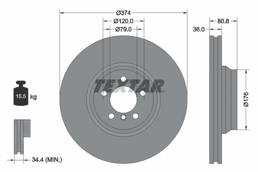 TEXTAR 92123003 Brake Disc
