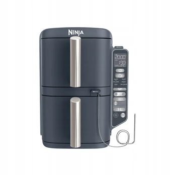 Karšto oro gruzdintuvė Ninja Double Stack XL SL451EUCYD su dviem stalčiais ir termometru