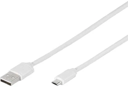 Vivanco cable USB - microUSB 1.0m, white (35816) kaina