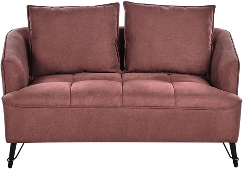 Beliani Dvivietė sofa HOBRO, burgundiška