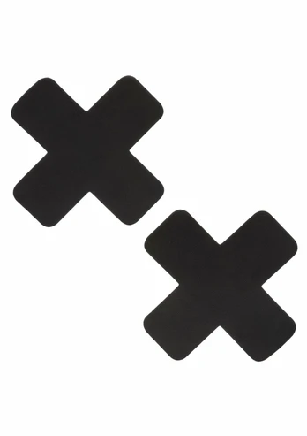 Boundless 2 Nipple Pasties Self-Adhesive X-Shaped Black Set