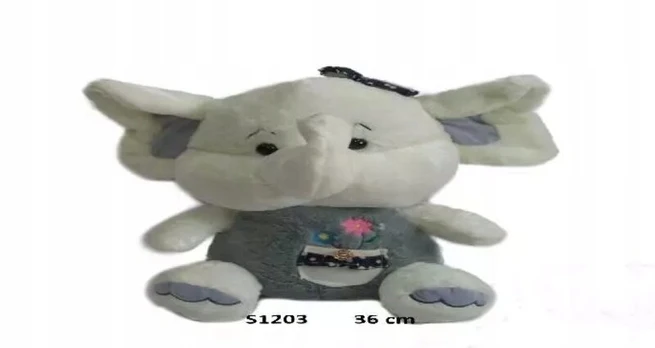 Pliušinis dramblys 35cm, minkštas žaislas