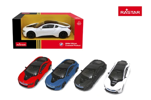 Metal Car 1:43 BMW i8 White RASTAR