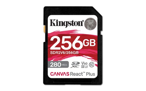 Kingston SDXC Canvas React Plus 256GB 300R/260W UHS-II U3