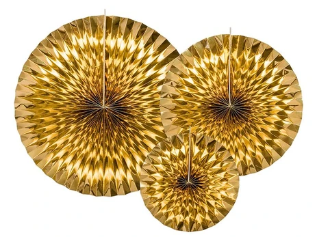 Gold Decorative Rosettes, auksinis (1 pkt / 3 pc.)