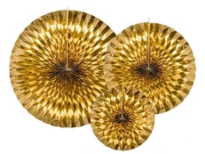 Gold Decorative Rosettes, auksinis (1 pkt / 3 pc.) kaina