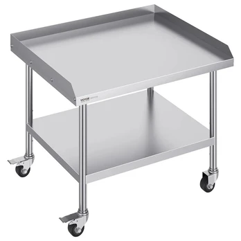 nerūdijančio plieno darbo stalas 762 x 914 mm