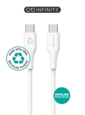 Kabelis Estuff ES604170 USB Type-C, USB Type C, 1 m, balta kaina