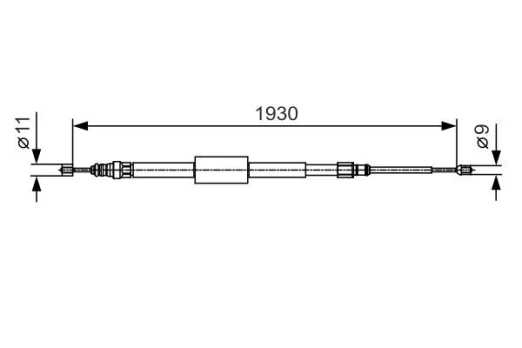 Trosas, stovėjimo stabdys BOSCH 1 987 482 011