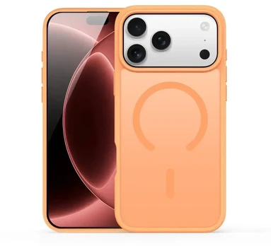 Dėklas DUX DUCIS case YIND compatible with MagSafe for iPhone 18 Pro / 17 Pro (Open Ring Version) oranžinis