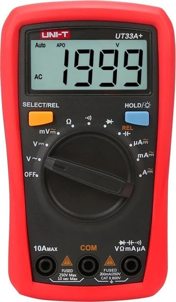Universalus elektrinis multimetras Uni-T UT33A+
