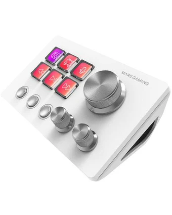 Mars Gaming MSDTWOW Live Content Creation Controller 9 Buttons / white