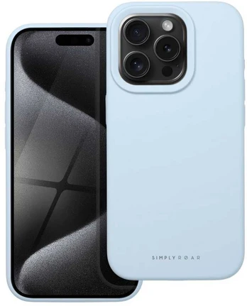 Dėklas Roar Cloud-Skin Case - for iPhone 15 Pro Light Mėlyna