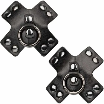 CalExotics Euphoria O-Ring Black Nipple Shields - Reusable, 7.5 cm