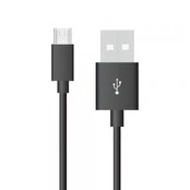 1m mikro USB laidas, juodas, TPE.