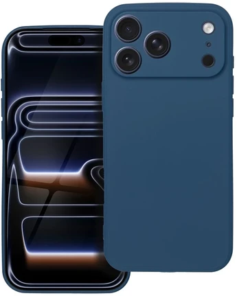 Minkštas dėklas iPhone 17 Pro Max / 18 Pro Max tamsiai mėlynas