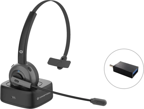 No Name Conceptronic POLONA Wireless Bluetooth Headset with Charging Dock