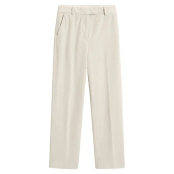 Kelnės moterims, Smėlio, Tailored corduroy pants