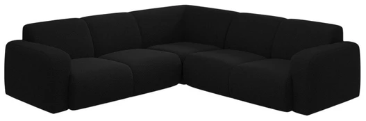 Kampinė sofa Micadoni Molino Boucle, juoda, 252 x 252 cm x 75 cm