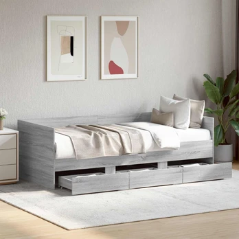Lovos rėmas su saugojimu Pilka Sonoma 80 x 200 cm