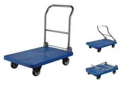 Trolley with folding handle