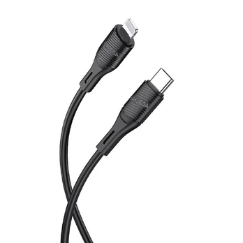 iKaku KSC-953 PD20W charging and data cable Type-C to Lightning 1m Black