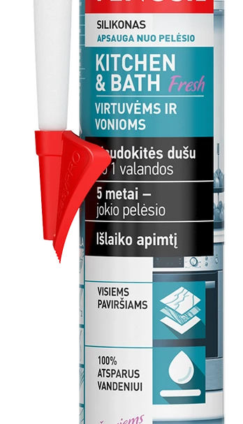 Sanitarinis silikoninis hermetikas PENOSIL KITCHEN & BATH, bespalvis., 310 ml