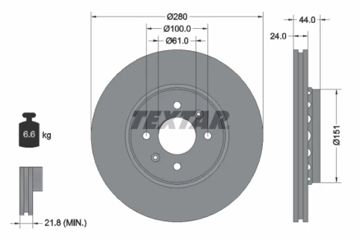 TEXTAR 92254603 Brake Disc