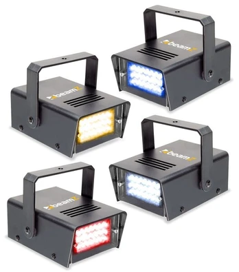 Šviesos efektas „BeamZ BMS24SET 4 Mini LED“ stroboskopai RYBW