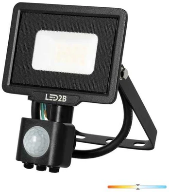 10W LED prožektorius MHC, juodas, 4000K, su judesio davikliu