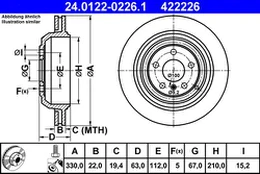 ATE 24.0122-0226.1 Brake Disc
