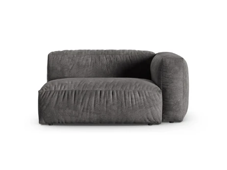 Velvet Modul Right, "Martina", 1 Seat, 160x120x75, Grey