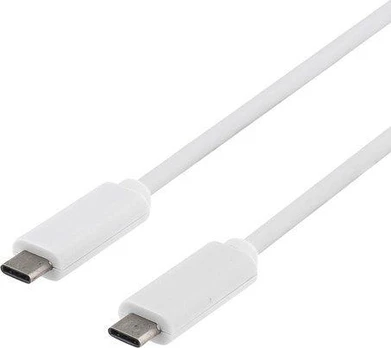 Kabelis USB Deltaco USB-C - USB-C 1 m Balta (Deltaco USB Type-C laidas - 1m USB Type)