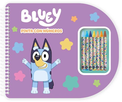 Moose Bluey paint with numbers notebook