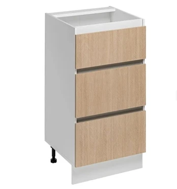 Virtuvinė spintelė Roma Dół 40/81 3S, ruda/balta