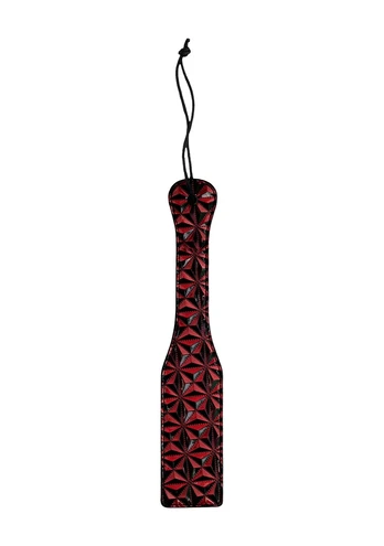 OUCH! Paddle Diamond Pattern Vinyl & Faux Leather 31.5cm Black