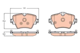 TRW GDB2098 Brake pad set