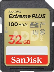Sandisk memory card SDHC 32GB Extreme Plus kaina