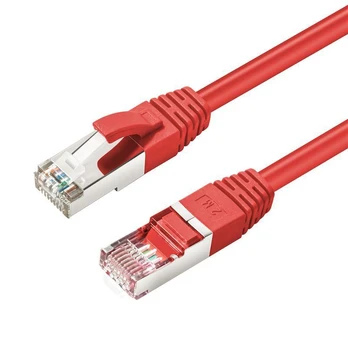 MicroConnect CAT6A S/FTP 3m Raudona LSZH