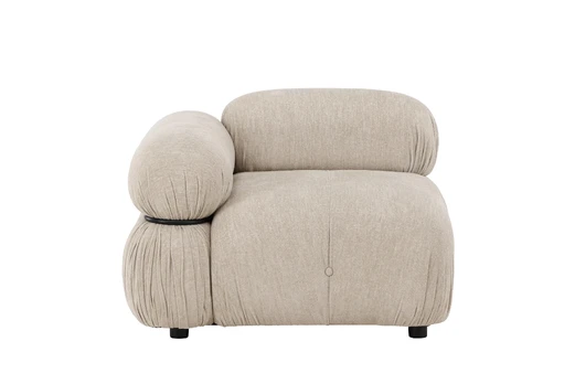 Mika Module Sofa - Corner - Black /Beige - Right